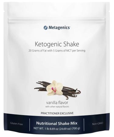 Metagenics Ketogenic Shake 20 Grams of Fat with 18 grams of protein and 5 Grams of MCT per serving - Vanilla flavor 14 servings Vanilla 1.54 Pound (Pack of 1)