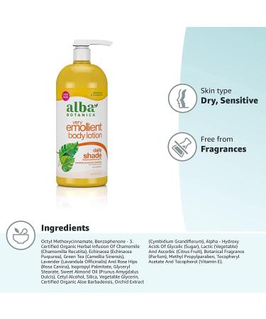 Alba Botanica Very Emollient Body Lotion SPF 15 - 32 Oz | Hydrating Daily Moisturizer - Buy Online on GoSupps.com