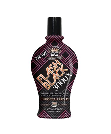 European Gold Flash Black 3000X Indoor Tanning Lotion Set of 2 - 12 oz with Time-Release DHA Bronzers | International Shipping Available - Buy Online on GoSupps.com