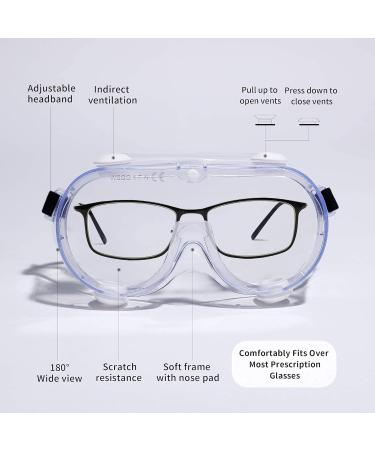 WSGG Medical Safety Goggles for Men and Women - FDA Registered Anti-Fog Anti-Splash - 1 Pack - Buy Online on GoSupps.com