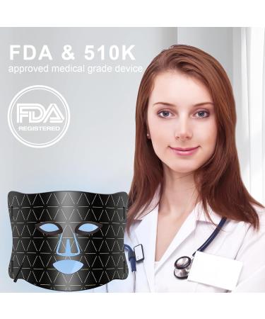 Lovsheme LED Face Mask - Professional Grade Skincare at Home FDA Approved Red Light Therapy Mask for Acne Wrinkles and Skin Rejuvenation 3 Light Modes Remote Control Includes Eye Protection - Buy Online on GoSupps.com