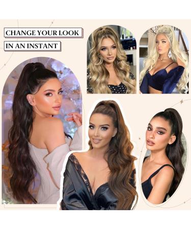 Aikaa Curls Cord Strip Pony Hair Extension - Wavy Curly Synthetic Ponytail for Women (60cm Color 8#) - International Shipping Available - Buy Online on GoSupps.com