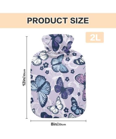 Buy Hot Water Bottles with Butterfly Cover - 2L Pain Relief & Bed Warmer for Sports Injuries | International Shipping - Buy Online on GoSupps.com