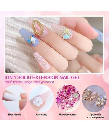 YEPYEPGO Solid Sculpture Builder Gel for Nail Art 15g - Clear Eco-Friendly Non-Sticky Gel for Nail Extension & 3D Designs - Buy Online on GoSupps.com