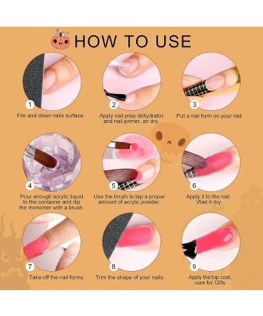 Saviland Glows in The Dark Acrylic Powder Set - 10 Neon Colors for Halloween Nails DIY Manicure - Buy Online on GoSupps.com