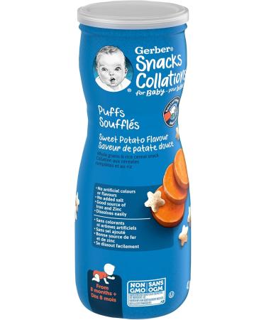 GERBER PUFFS Sweet Potato Baby Snacks Cereal Snack 8+ months 42 g 6 Pack - Buy Online on GoSupps.com