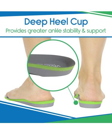 ViveSole Arch Support Insoles for Men & Women | Orthotic Inserts for Plantar Fasciitis Flat Feet & High Arches | Full Length Shoe Inserts for Comfort & Pain Relief - Buy Online on GoSupps.com