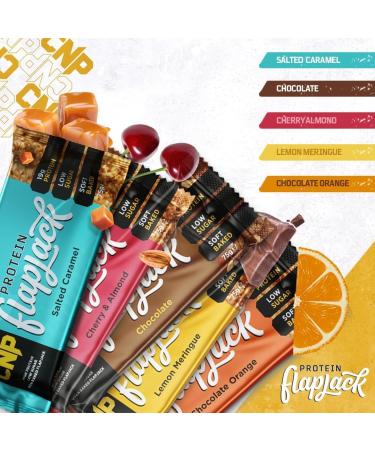 CNP Professional Whey Protein Flapjacks - 18g Protein, Low Carbs, Chocolate Orange Flavor - 12 x 75g Bars - Buy Online on GoSupps.com