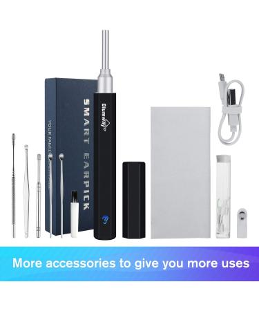Blumway WiFi Ear Otoscope 3.5mm 1080p HD - Ear Cleaner Camera with LED Light for Baby Children & Adults - iOS & Android Compatible (Black) - Buy Online on GoSupps.com
