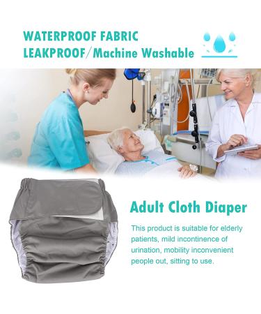 Washable Adult Diaper Pants for Incontinence | Dual Opening Sides | Adjustable & Leak-Free | Grey - Buy Online on GoSupps.com