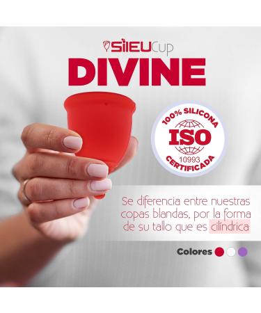 Sileu Menstrual Cup Divine | Size L Red - 12 Hours Leak-Proof Protection | Medical Silicone for Sensitive Skin & Cramps Relief - Buy Internationally - Buy Online on GoSupps.com