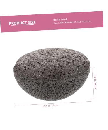 Buy Hemoton Konjac Face Wash Puff - Exfoliating Sponge | Black Makeup Remover Pad | International Shipping Available - Buy Online on GoSupps.com