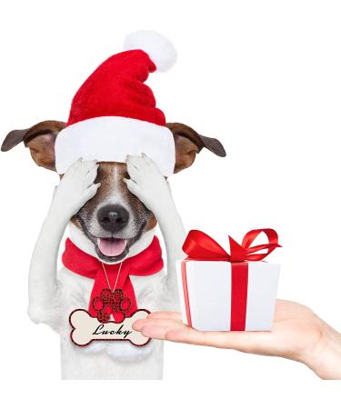 Customizable Wooden Dog Bone Christmas Ornaments - Set of 36 | Personalized with Custom Name | Ideal Gift for Pet Lovers | Home Decor for Christmas Tree (Warm Pattern) - Buy Online on GoSupps.com