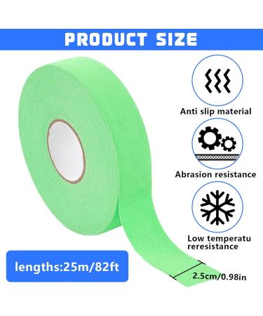 Ningyer 3 Rolls Ice Hockey Tape - Non-Slip Handle Grip for Hockey Tennis & Badminton Rackets (2.5cm x 25m) - Black/White/Green - Buy Online on GoSupps.com