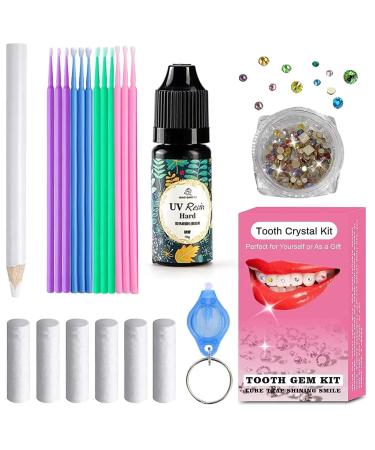 WEITING Professional DIY Tooth Gem Kit Crystals Jewelry kit, Teeth Gems Kit with Glue and Crystals, Great Tooth Jewelry Gems Kit for DIY Use
