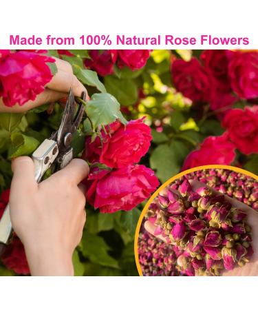 SERAOKICKY Nature Rose Tea Natural dried rose buds dried flowers rose buds 120 g rose tea 100 organic and natural red rose buds ideal for DIY tea drinks pastries - Buy Online on GoSupps.com