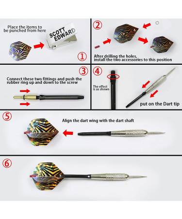 Scott Edward Dart Flight Accessory Set - Puncher Tool, Aluminum Sleeves, Protectors, Shafts, O Rings - Complete Dart Accessory Kit - Buy Online on GoSupps.com