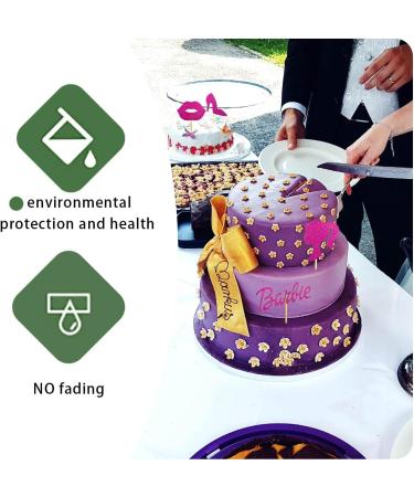 28 Pcs Glitter Hot Pink Princess Cupcake Toppers-Doll Head Lip High Heel-Cupcake Topper Cake Topper for Girls Birthday Party Decorations - Buy Online on GoSupps.com