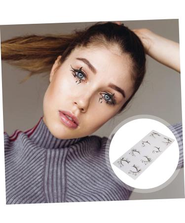 PLAFOPE 8 Pairs Halloween Eyeliner Stickers Halloween Face Tattoos Lace Stickers Eyeliner Tape Black Pvc - Buy Online on GoSupps.com