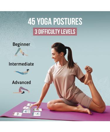 merka Yoga Pose Cards (50 Deck) - Yoga Accessories for All Levels - Men, Women, Children - Flash Cards of Poses and Asanas - Buy Online on GoSupps.com