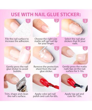 Saviland Soft Nail Gel Tips - 480PCS Short Coffin Full Cover Matte False Nail Tips for DIY Nail Art & Extensions - Perfect Valentine Gift - Buy Online on GoSupps.com