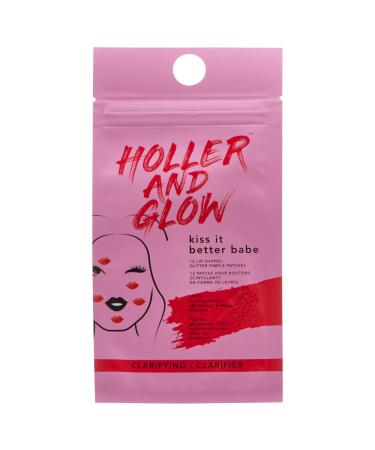 Holler and Glow Kiss It Better Babe 12 Lip-Shaped Glitter Pimple Patches