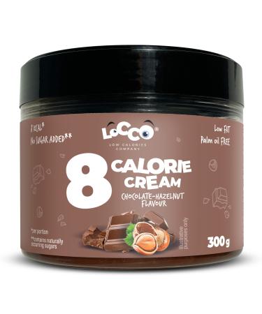 8 calories Spread chocolate-hazelnut taste only 8 calories per portion of low-fat cr me without added sugar no palm oil keto diet vegetarian smooth paste sweet snack 300 g - Buy Online on GoSupps.com