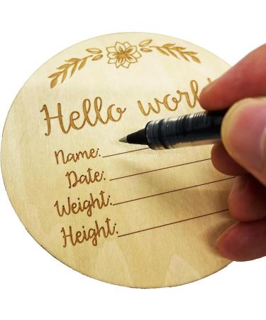 HAWAKA 13 Pieces Baby Monthly Milestone Cards Wooden Baby Announcement Cards Wooden Baby Milestone Cards Milestone Discs Photo Props Baby Gift Set for Baby Shower - Buy Online on GoSupps.com