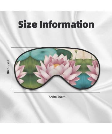 SSIMOO Lotus Flower Namaste Eye Mask - Breathable Soft Sleep Patch for Travel & Relaxation - Black - Buy Online on GoSupps.com