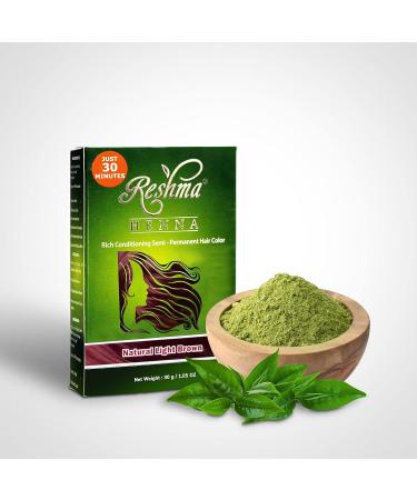Reshma Beauty 100% Natural Henna Hair Color - Light Brown 1.05 oz | Organic Hair Dye for Women | 30 Minute Henna Hair Color - Buy Online on GoSupps.com
