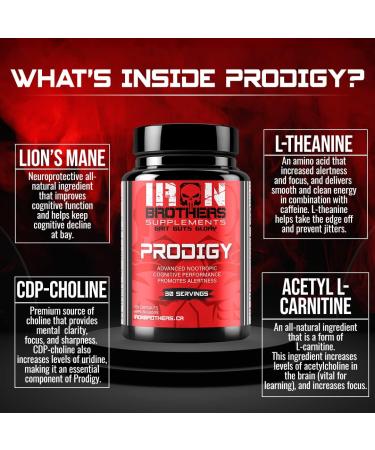 Brain Booster Nootropic: Lion's Mane, CDP Choline & Lemon Balm - Maximize Clarity, Relieve Stress, Boost Memory & Focus - 120 Capsules - Buy Online on GoSupps.com