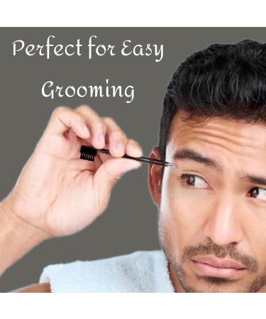 Tweezer & Brush Combo Grooming Tool for Men & Women - Professional 2-in-1 Makeup Tool for Eyebrows - Travel-Friendly Design - Buy Online on GoSupps.com