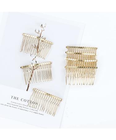 30 Pack Bulk 15 Teeth Gold Metal Side Hair Combs for Wedding Bridal Veil - French Twist Updo Bun Holder Accessories for Women - Buy Online on GoSupps.com