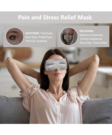 Weighted Sleep Mask for Pain Relief - Cooling Eye Mask for Headaches Migraines Sinus Pain & Puffy Eyes - Light Blocking Cotton Eye Cover - Buy Online on GoSupps.com