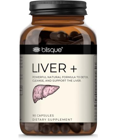 Blisque   Liver Complex Supplement to Detox  Cleanse  and Repair The Liver | Doctor-Approved | Natural Ingredients | Milk Thistle  Dandelion  and Burdock Root | 90 Capsule Pills