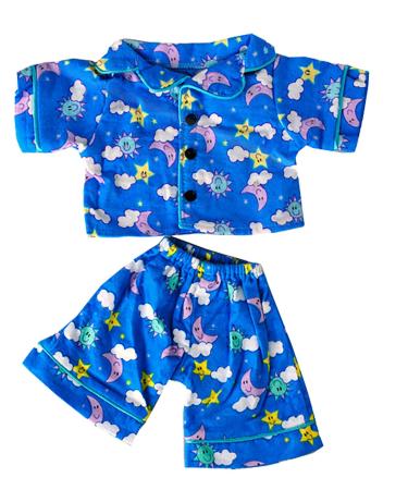 Sunny Days Blue Pj's Teddy Bear Clothes Outfit Fits Most 14" - 18" Build-A-Bear and Make Your Own Stuffed Animals