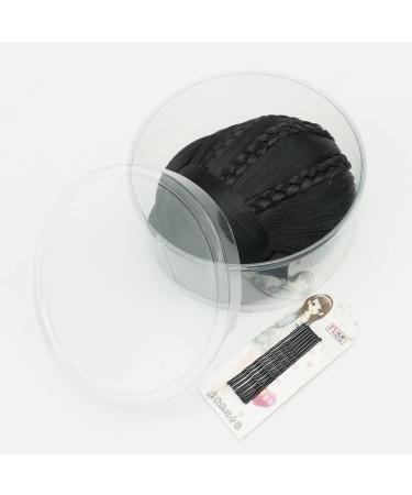 Imissu Braided Chignon Hair Cover & Donut Hair Tie - Updo Wig Clips for Wedding & Dance (M3 Black) - Buy Online on GoSupps.com
