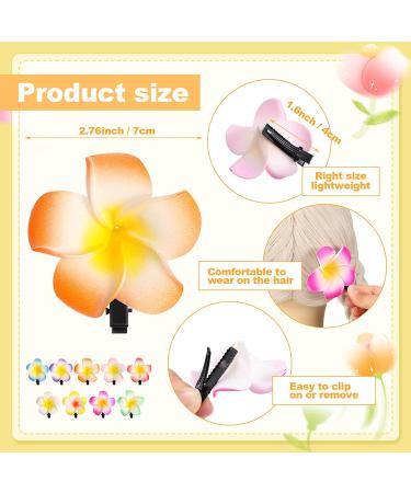36 Pack Hawaiian Plumeria Flower Hair Clips for Bridal Wedding Beach Party Decorations - 2.8 Inch Foam Artificial Clips - Buy Online on GoSupps.com