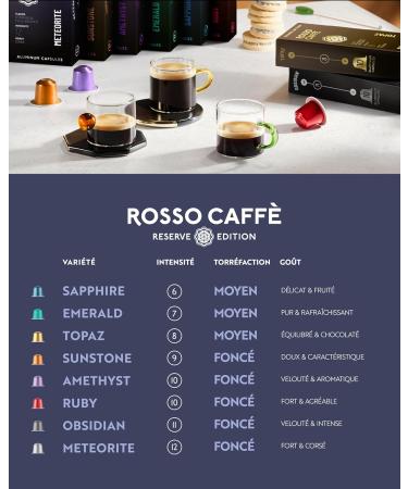 ROSSO CAFF Reserve Edition Capsule Caf 8 Vari t s 80 Capsules Nespresso Compatibles en Aluminium Meilleur Go t & Ar me 100% Recyclable Assortiment (80 pi ces) - Buy Online on GoSupps.com