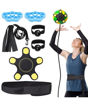 Tanice Volleyball Training Aids Soccer Trainer Solo Practice Trainer for Serving, Setting, Spiking & Arm Swing Yellow