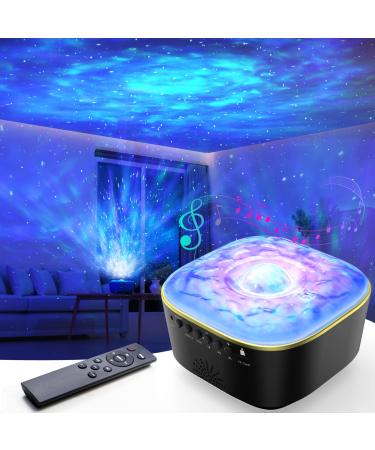 Bozhihong Galaxy Projector Star Projector Night Light with Remote Control/Timer Function/Built-in Music Light Projector with 8 Lighting Modes for Kids Baby Adults Bedroom Decor/Party/Gift(Black)