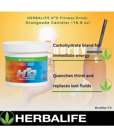 Herbalife H O Fitness Drink: Orangeade Canister 10.6 Oz (300g) Carbohydrate Blend for immediate Energy Energize Hydrate Protect Naturally Flavored - Buy Online on GoSupps.com