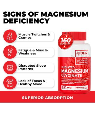 Magnesium Glycinate Max Absorb | Supports Sleep Relaxation Energy Metabolism Muscle & Tissue Function | Pure Magnesium Glycinate Not a Blend! | Stomach Friendly | Canadian Made Quality Assured - Buy Online on GoSupps.com