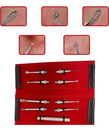 Zenia Professional 8 Piece Blackhead Remover Kit with Detachable Rod | Surgical Steel Skin Care Tools for Blackhead & Whitehead Pimple Extraction - Buy Online on GoSupps.com