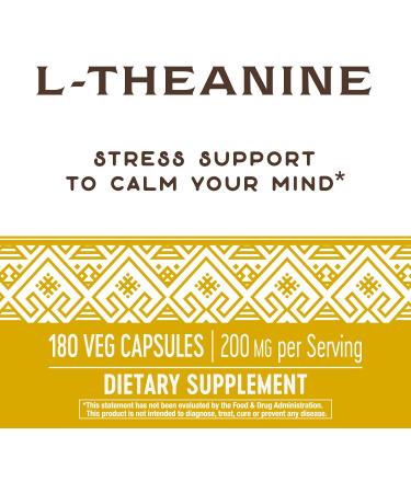 Buy Enzymatic Therapy L-Theanine 180 Veg Capsules - Natural Stress Relief - Buy Online on GoSupps.com