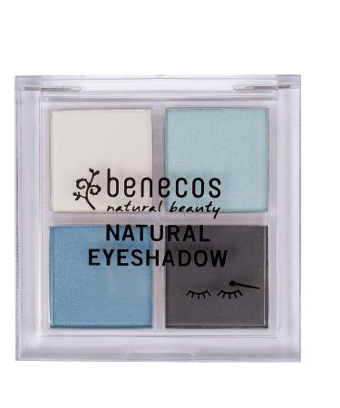 Benecos Quattro Eyeshadow Palette - Vegan Natural Cosmetics - True Blue - 4.8g | International Shipping - Buy Online on GoSupps.com