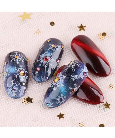 Snowflake Nail Foil Transfer Stickers - Christmas Nail Art Supplies for Festive Manicure - 10 Sheets - Buy Online on GoSupps.com
