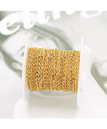 33FT Gold/Silver Twisted Cable Chains Stainless Steel Necklace Jewelry Chains Extender Link Bulk (2.0mm Width) - Ideal for Jewelry Making - Buy Online on GoSupps.com