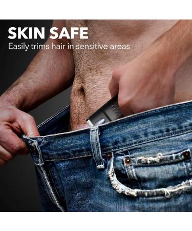 Beesjuy Men's Body Hair Trimmer | Waterproof LED Light Ceramic Blade | 100 Min Battery Life - Buy Online on GoSupps.com