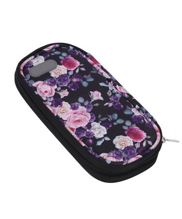 Diabetic Medication Cooler Case Zipper Multi Layer Diabetic Medication Cooler Bag Prevent Spoilage Portable Easy to Close for Outdoor(Purple)